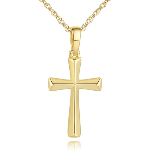 Cross Necklace for Women 14K Gold Cross Necklaces for Women Gold Cross Chain Pendant Necklace for Women Faith Crosses Necklaces for Womens Adjustable Chain