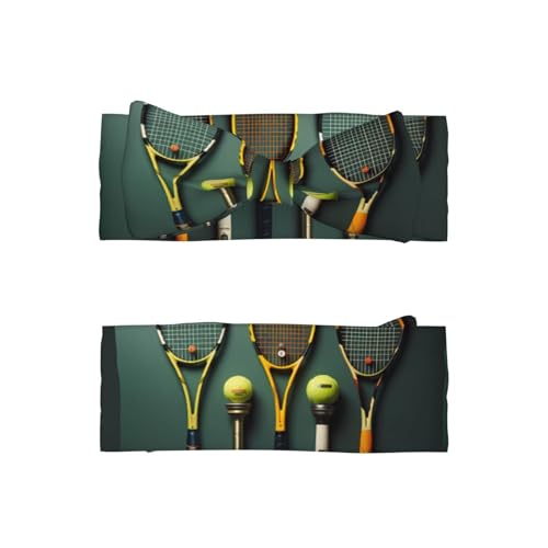 Tennis balls and rackets Baby Bow Headband. Comfortable baby headband, suitable for daily wear and photo props.2