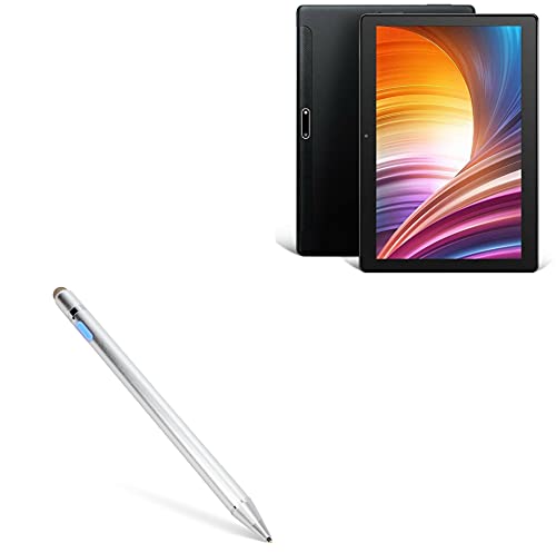 BoxWave �X�^�C���X�y�� Dragon Touch Max10�^�u���b�g�Ή� - AccuPoint Active Stylus�A�ɍ׃`�b�v�t���d�q�X�^�C���X - ���^���b�N�V���o�[