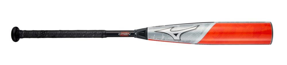 Mizuno B23-CRBN2 Big Barrel Youth USSSA Bate de béisbol -12 | -10 | -8 | Barril de 2 5/8 Pulgadas | Compuesto de 2 Piezas | Amortiguador de Doble frecuencia | Carbono ónix Negro | Agarre Speed-Helix