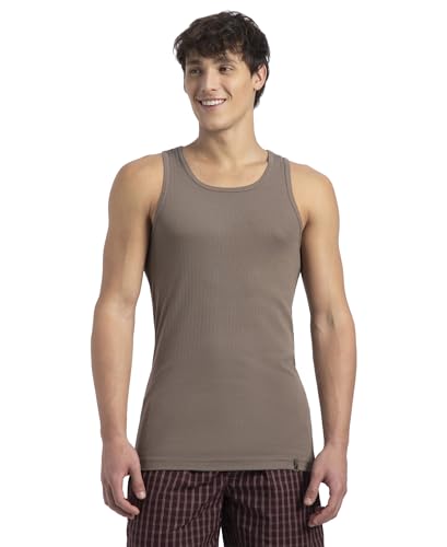 Image of Jockey 9922 Men's Super Combed Cotton Rib Racer Back Styling Round Neck Gym Vest