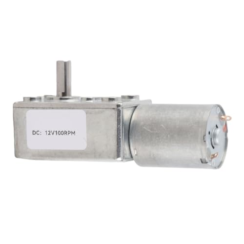 FTVOGUE DC 12V Reduktionsmotor 100RPM Reversible Turbo-Schneckengetriebemotor mit Drehmoment
