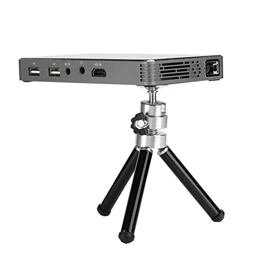 1280 x 720 mini -videoprojektor, bärbar trådlös DLP -hemmabioprojektor med manuell fokusering, 5000mAh laddningsbar trådlös projektionsvideospelare, present