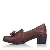  PITILLOS 1631 Zapato Piel con BORLAS TACÓN Mujer Burdeos 36