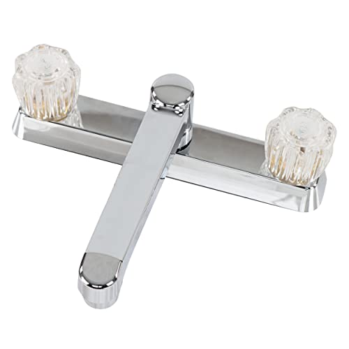 Empire Faucets Rv Kitchen Faucet - Chrome Centerset Swivel Kitchen Spout With Dual Crystal Handles For Petite Kitchens #TOP4