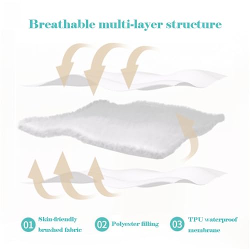 Protector de colchón impermeable y transpirable con bolsillo profundo ajustable en azul oscuro 6