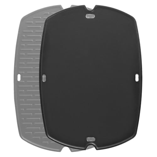 Grillflame 6506 Griddle Replacement Parts for Weber Q 300 Q3200 Q320 Q 3200 Q 320 Q3000 Q300 Q3100 Reversible Full Size Q Griddle Plate Larger Q3 Series Cast Iron Flat Top Insert 57060001 57067001