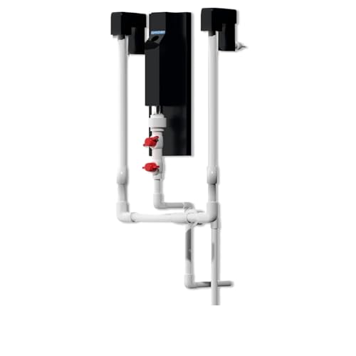 XJHHZHBH Ultra Slim Aquarium Overflow Box for Rimless Tanks No-Drill Silent U-Tube Siphon Dual Inlet Skimmer for Waste & Oil Film 5000 L/H High Flow Fits 1218 inch Aquariums