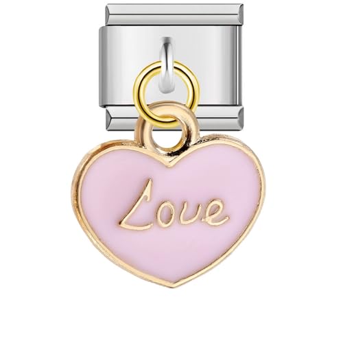 Abalorio de plata italiana de regalo romántico para pulsera