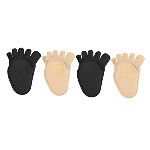 IWOWHERO Half Socks for Pointed Toe Heels Soft Toe Padding Anti-Slip and Comfortable for Women