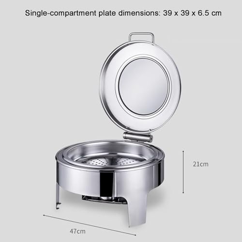 Juego de platos para rozaduras con tapas transparentes para calentar alimentos, ideal para catering, fiestas, eventos y bufés, paquete de 4