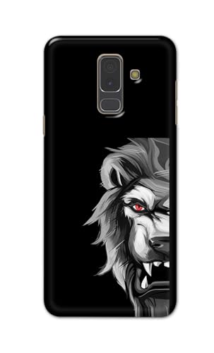 Image of PRINTFIDAA Printed Hard Back Cover Case for Samsung Galaxy A6 Plus | A6+ | Samsung Galaxy J8 Back Cover (Angry Lion) -112