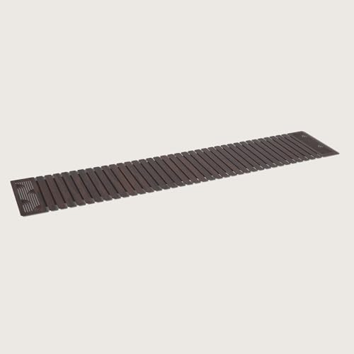 Image of HOME 360 Modern Slat Table Runner | Decorative Finish MDF Slats with Intricate Cut-Out Patterns | Rollable Table Centerpiece for Dining Room, Kitchen | (Darkbrown 2, 14X72 INCH)