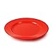Cartaffini - Assiette plate en mélamine, Ø 23,5 cm - Couleur : rouge