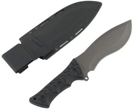 Schrade Little Ricky Full Tang Fixed Blade with Titanium Coated 8Cr13MoV Stainless Steel Drop Point Re-Curve Blade