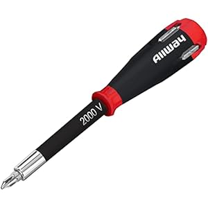 ALLWAY SD41 5-in-1 Lightweight Safety Shockproof Screwdriver with 4 Bits