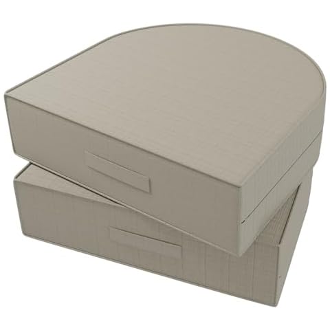 AOFEITE Outdoor Waterproof Olefin Chair Cushions 16"x17"x5" Patio Seat Cushions with 4-Level Color Fastness for Patio Furniture Round Corner Garden Sofa Pads with Removable Cover Set of 2, Beige Cover