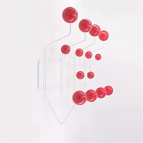 Perchero moderno de mediados de siglo para colgar en la pared, ganchos clásicos de madera para bufandas y bolsos, diseño elegante, acabado de nogal, solución práctica de almacenamiento para el hogar