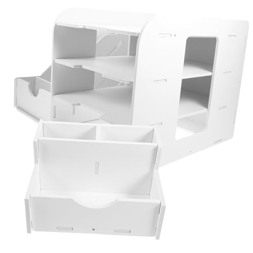 Mobestech Desk File Organizer Rack DIY Assembly Tiered Paper Holder for Office Home Document Storage Portable Detachable File Management