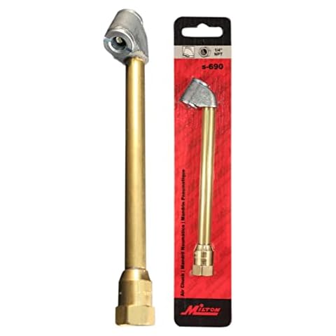 Milton Dual-Head Air Chuck, 1/4" FNPT, Tire Air Chuck for Tire Inflator Gauge and Air Compressor, S-690 Cover