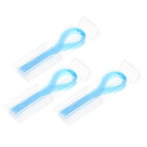 LALADEFIEE 150pcs Floss Threaders Braces Portable Floss Threaders Set Nylon Thread for Household and Travel Use