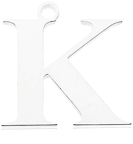 Preisvergleich Produktbild tradeNX Schlüsselanhänger Buchstabe K Hochwertiger Anhänger aus Edelstahl für den Schlüsselbund ca. 3 cm