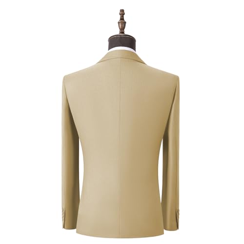 Men's Suits Regular Fit 3 Piece Double Breasted Prom Tuxedos Business Jacket Blazer+Vest+Pants Wedding4