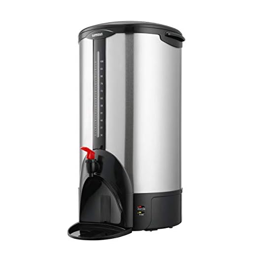 Gastrorag 100 Cup Commercial Coffee Urn – Stainless Steel Premium Hot Beverage Dispenser for Industrial Use and Large Crowds - Quick Brewing - Automatic Keep Warm, DK100