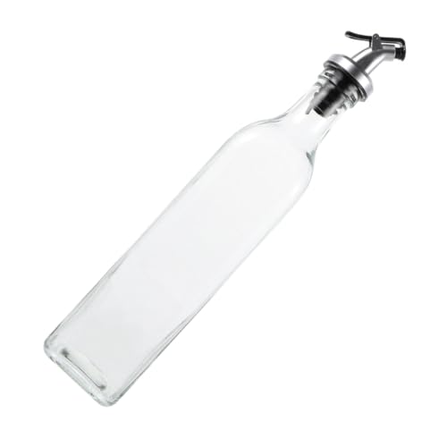 TOYZFRIENDY Botella de Condimento para Aceite de Vidrio Transparente 500 Ml Apertura y Cierre Automático Botella Anti-Polvo y Anti-Derrames Adecuado para Cocina y Uso Doméstico