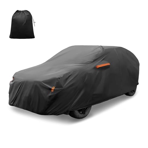 Image of X AUTOHAUX Car Cover for Toyota RAV4 2012-2022 Aluminum Film Outdoor Waterproof Sun Rain Snow Hail Protection with Driver Door Zipper