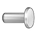0.164 in Dia,0.3125 in Mild Steel Solid Rivet with Flat Rivet Head Style, Zinc Plated,2040-TRSL03
