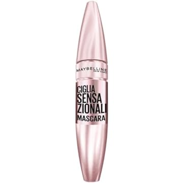 Maybelline New York Mascara Ciglia Sensazionali, Volumizzante, Effetto Ventaglio sulle Ciglia, Very Black, 9,5 ml