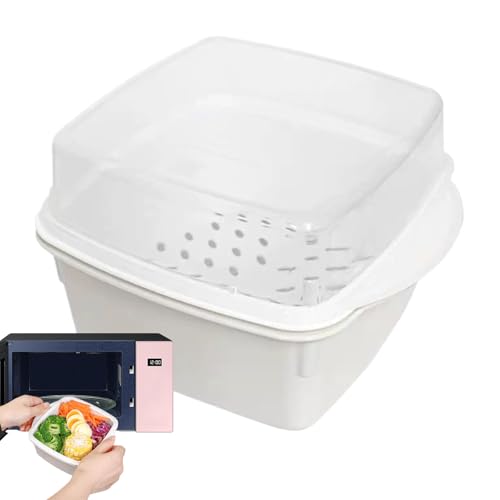 Vapor Vegetal De Microondas - Coachadora De Arroz De Microondas Multipropósito Y Tazón De Comida | Microonda Sin bpâ Utensilios De Cocina Para Verduras, Pescado, Arroz, Preparación De Comidas Saludab