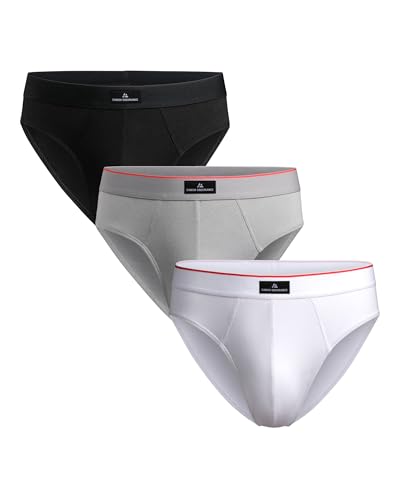 DANISH ENDURANCE Men's Cotton Briefs (3-Pack) – Soft, Stretchy & Breathable Underwear with Comfort Waistband