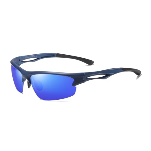 Cycling Sun Glasses Polarized Sports Sunglasses for Men,Wrap Around UV400 Protection for Fishing Driving