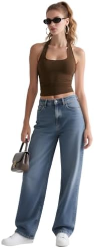 Women Halter Backless Tank Tops Sexy Halter Neck Double Line Cute Y2k Summer Going Out Crop Tops Trendy Camisole Shirts - Image 7