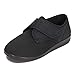 Produktbild OrtoMed Orthopädische Schuhe Damen Herren Verstellbare Breite Orthopädische Einlegesohle Klettverschluss Microvelour Schwarz 36-46 EU (Schwarz 1x Klettverschluss, Numeric_45)