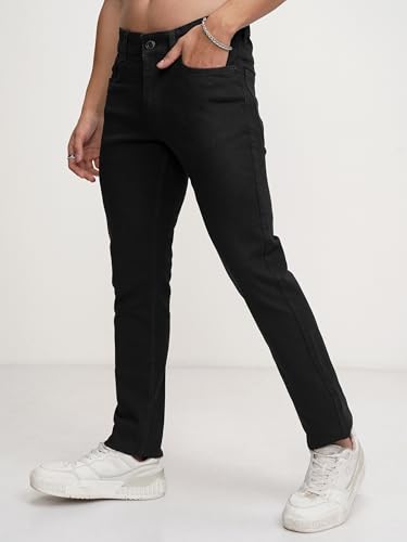 Image of Highlander Mens Tapered Fit Denim Jeans for Man| Regular Length|Mid-Rise|Stretchable Fabric for Comfort fit| Jeans for Man | Men Jeans