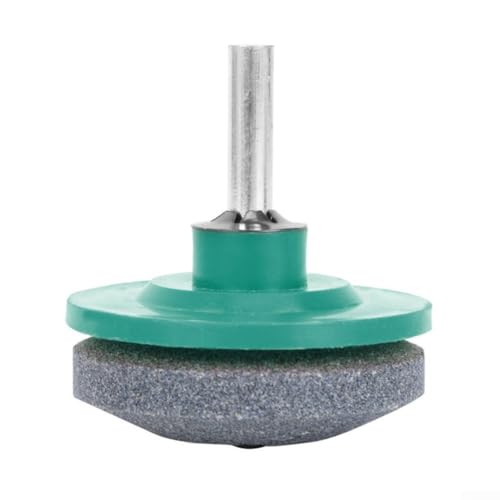 Afilador de cortacésped para taladro, accesorio de amoladora giratoria con carburo de silicio, dispositivo de mantenimiento de herramientas de jardín para cortar bordes, azul (verde)