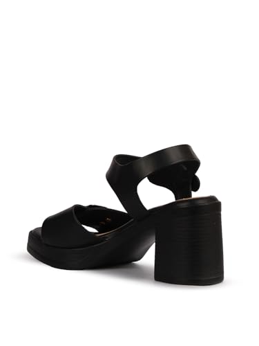 Image of ELLE Women's Block Heel Backstrap Sandal with Buckles details