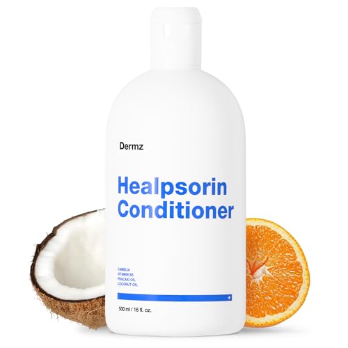 Healpsorin Acondicionador de psoriasis para cabello saludable para cuero cabelludo seco, aceite de camelia, arginina, aceite de coco y vitamina B5, alivia los síntomas de caspa y dermatitis