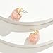 KissYan Acrylic Teardrop Earrings for Women, 14K Gold Plated Resin Chunky Hoop Earrings, Lightweight Hollow Open Drop Hoops Translucent Hypoallergenic Vintage Fashion Jewelry Gifts (Pink)