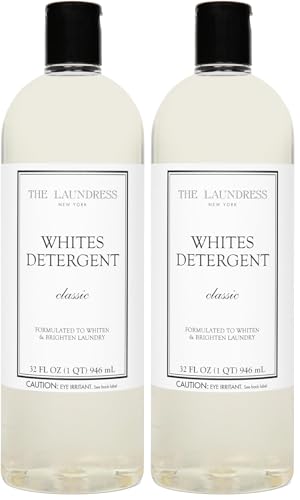 Image of The Laundress Whites Detergent, Concentrated Laundry Detergent Liquid, Whiten & Brighten Clothes, Tough on Stains, Classic Scent, 32 oz. (Pack of 2)