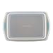 Rachael Ray Cucina Nonstick Baking Pan / Cake Pan With Lid and Grips, Rectangle - 9 Inch x 13 Inch, Brown
