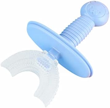 WASERCE Bottle Set Baby Girl Baby Boxed Silicone Toothbrush Baby U Shape Toothbrush Waterproof Children's U Shaped Toothbrush Cartoon Silicone 2 to 12 Years Old Baby Mouth Soft Tooth Wipes for Adults