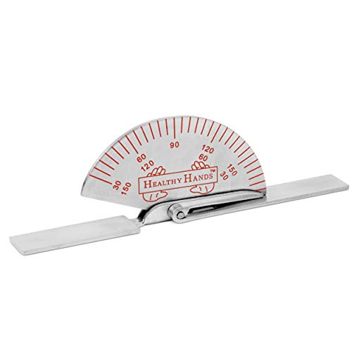 BH SUPPLIES Healthy Hands Stainless Steel Finger Joint Goniometer - Measure Range of Motion - Small 3.5 inches