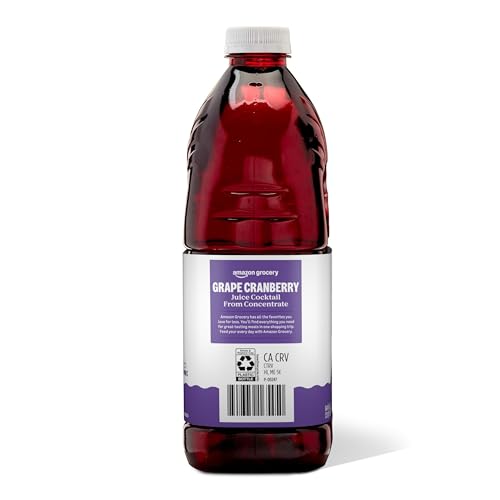 Amazon Grocery, Grape Cranberry Juice Cocktail, 64 Fl Oz (Previously Happy Belly, Packaging May Vary)