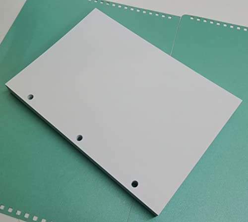 Ricarica ricambio 100 fogli bianchi (200 facciate) carta spessa 120gsm con 3 fori per agenda organizer formato A5 con 3 anelli 14,5 x 20,5 cm.