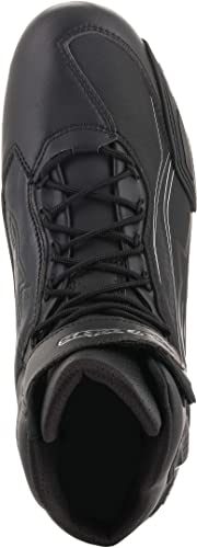 Alpinestars Bota feminina de cano curto para motociclista, Preto, prata, 9 Women/9 Men