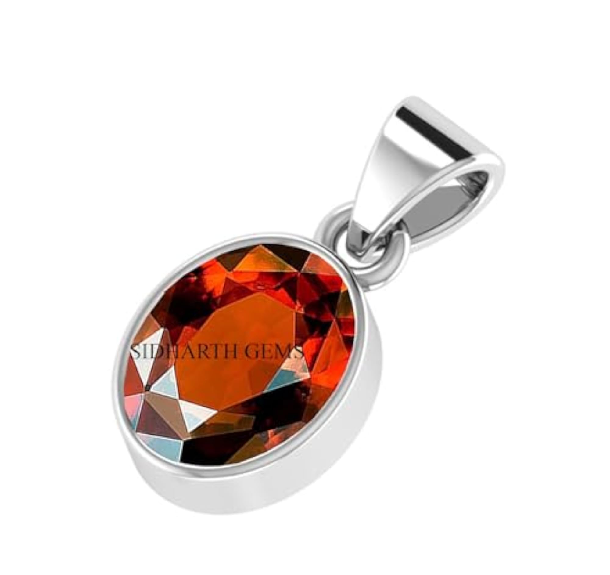 9.00 Ratti Natural Gomed Pendant, Silver Plated Locket